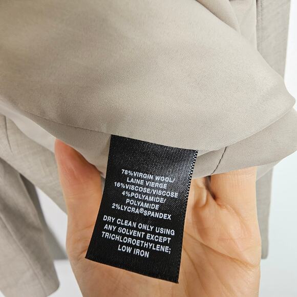 Lafayette 148 Womens Virgin Wool Blazer Sz 4 Classic Neutral Career Work Office - Picture 7 of 8